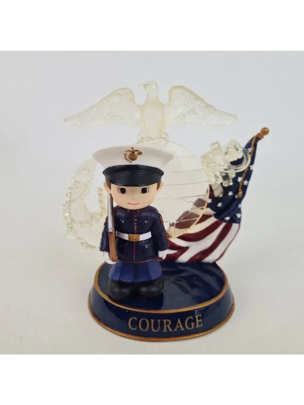 Hamilton Collection Courage USMC Standard Of Excellence 0017 Porcelain Figure
